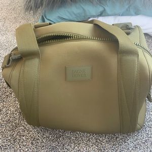 Dagne Dover medium duffel in Moss color…no rips 2 minor stains.